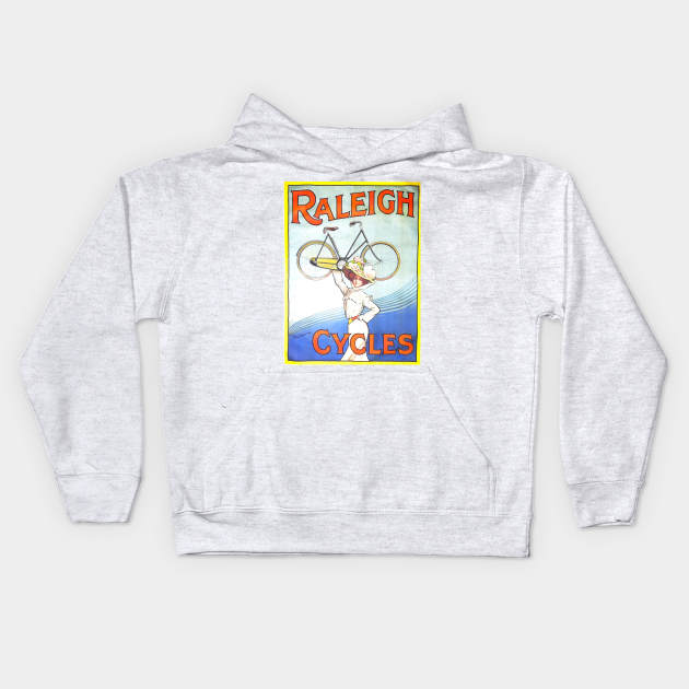 Raleigh Bicycle Advertisement Kids Hoodie by mike11209